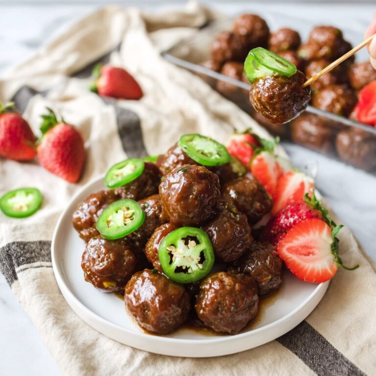 Crockpot Strawberry Jalapeno Meatballs Recipe