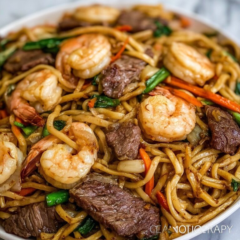 Surf & Turf Noodle Stir-Fry with Steak and Shrimp Recipe
