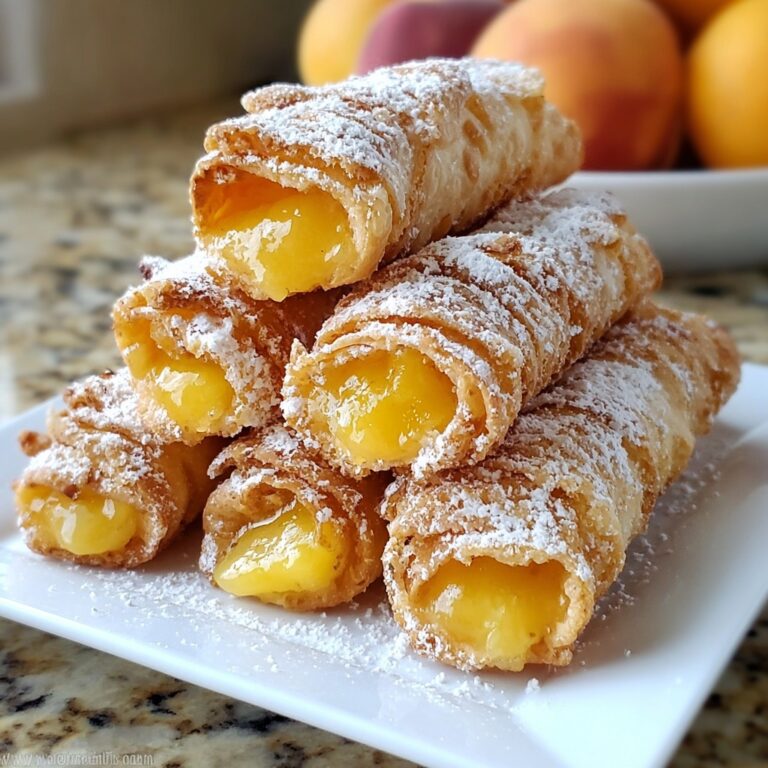 Crispy Peach Cobbler Egg Rolls: An Indulgent Dessert Twist Recipe