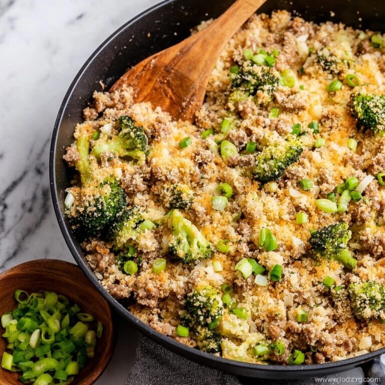 Ground Turkey, Broccoli, and Cheddar Cheese Rice Skillet Recipe
