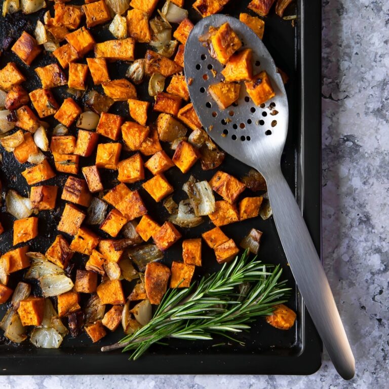 Oven Roasted Sweet Potato Cubes Recipe